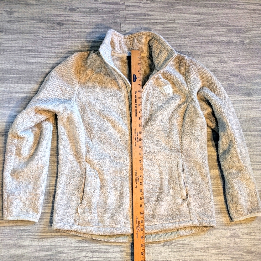 NORTH FACE Women’s Deep Pile Fleece Jacket Full Zip, Beige| Spring|Athleisure| L - Picture 6 of 10